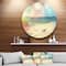 Designart - Colorful Serenity Tropical Beach' Large Seashore Metal Circle Wall Art